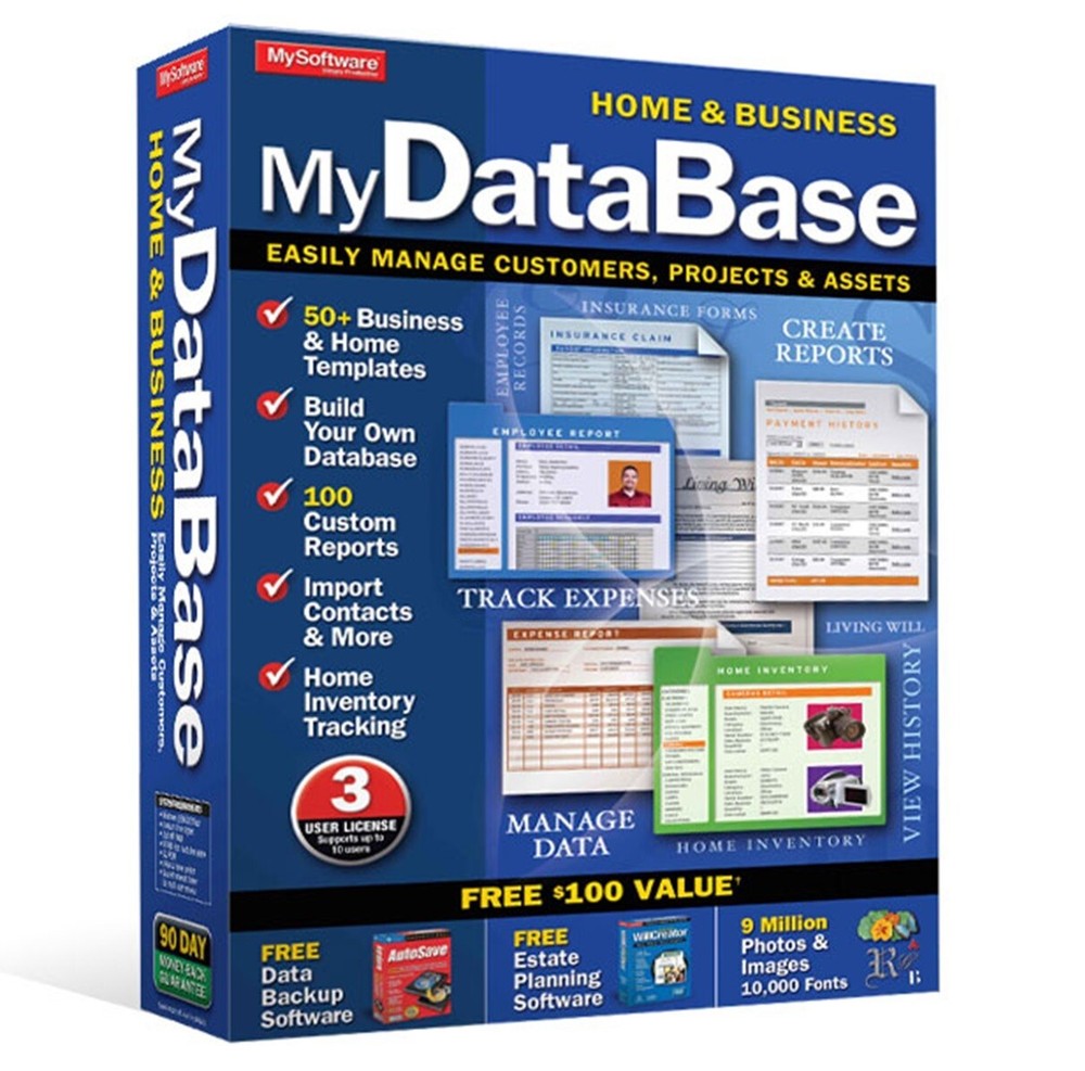 Avanquest My Database Home & Business Software Windows, XP, VIsta, 7, 8 or 10