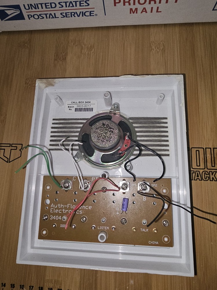 Auth-Florence Intercom System 4 Wire Single Entrance | Call Box 3404