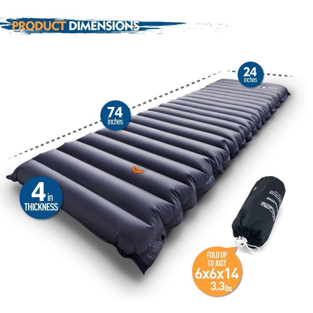 Extra Thickness Inflatable Sleeping Pad with Built-in Pump Most Comfortable C...