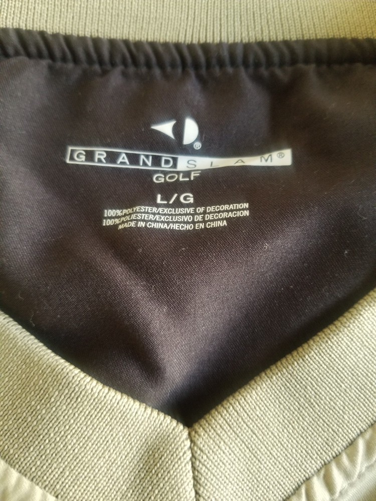 Men’s Grand Slam Windbreaker Size Large, Pullover, V-neck