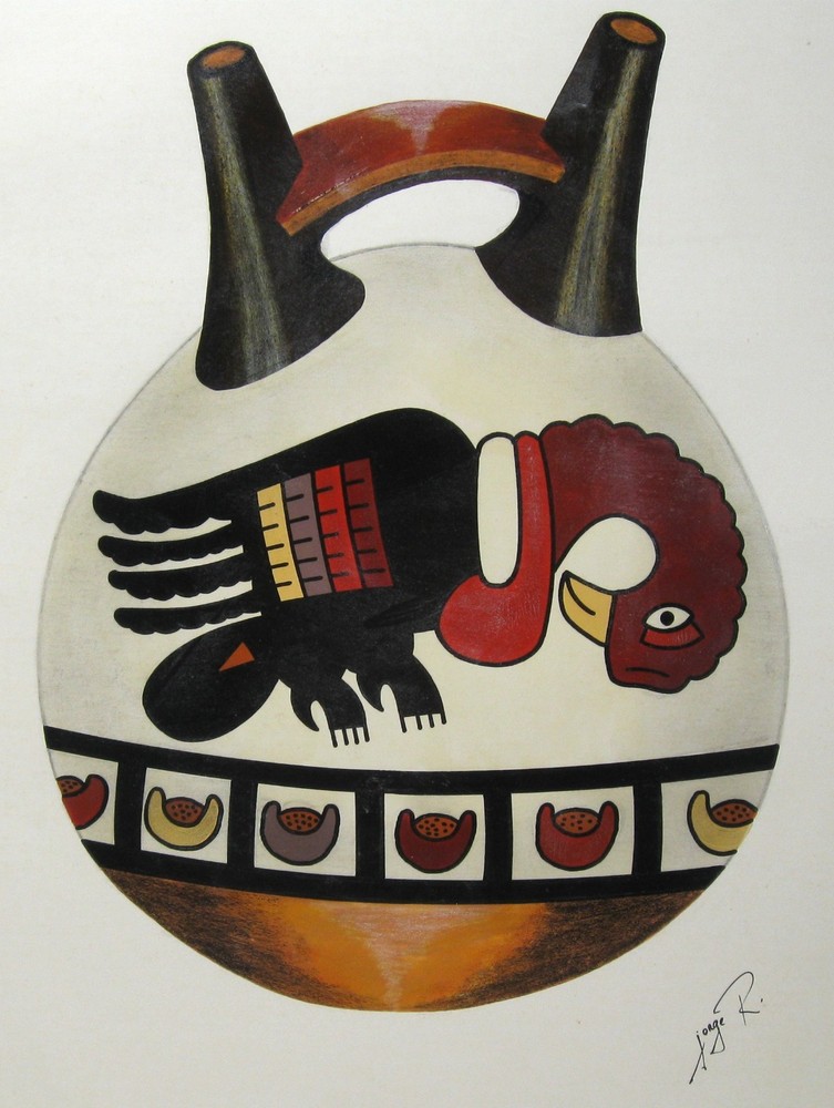 Two Signed Paintings, Nazca Polychrome Pottery, Ica, Peru