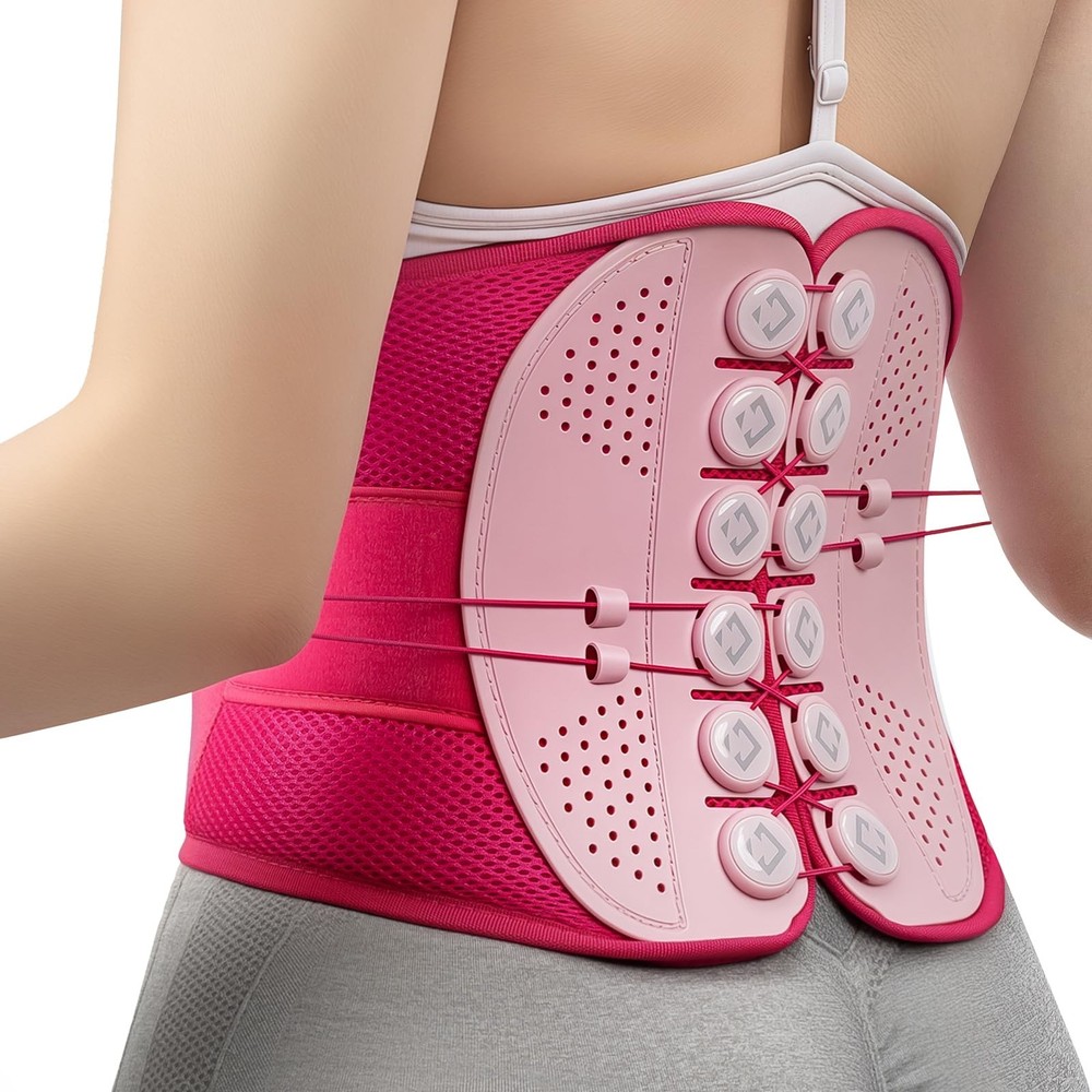 KKH Back Support Brace with Adjustable Pulley System, Ergonomic Back Brace fo...