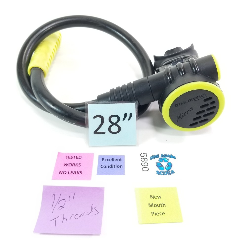 US Divers Aqua Lung Micra Compact 2nd Stage Regulator or Octo Scuba 1/2" Threads