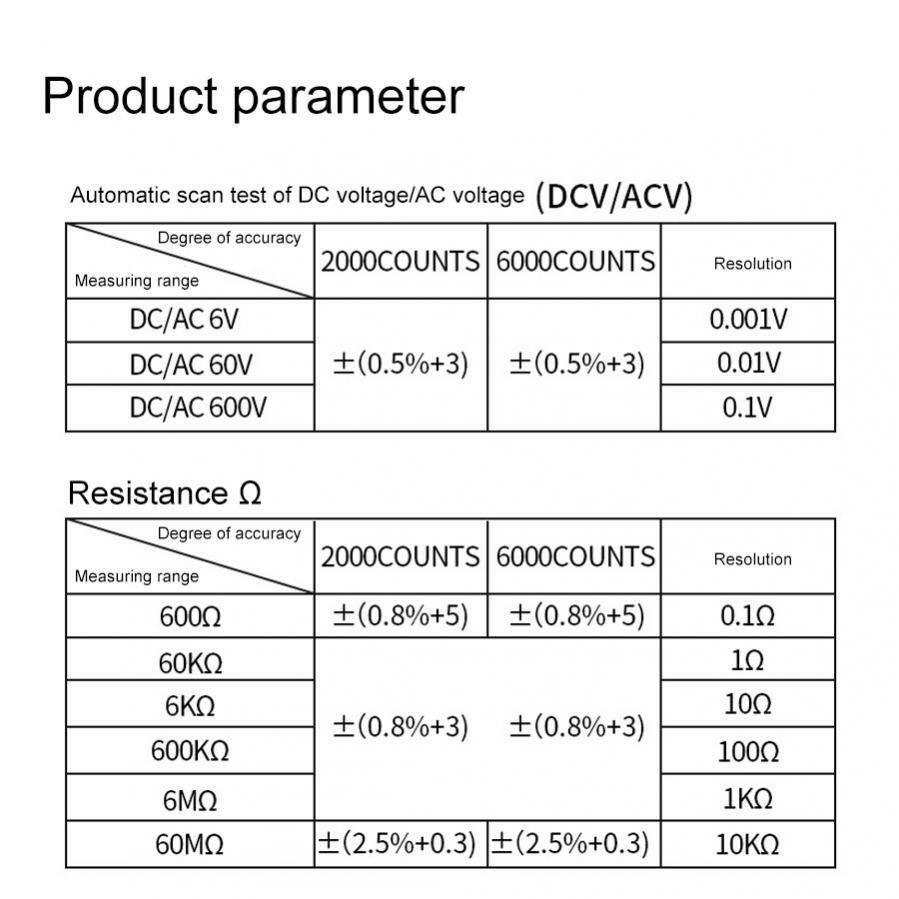 Mini Digital Multimeter Smart LCD Voltage Detector Tester DC AC Voltage Ohm