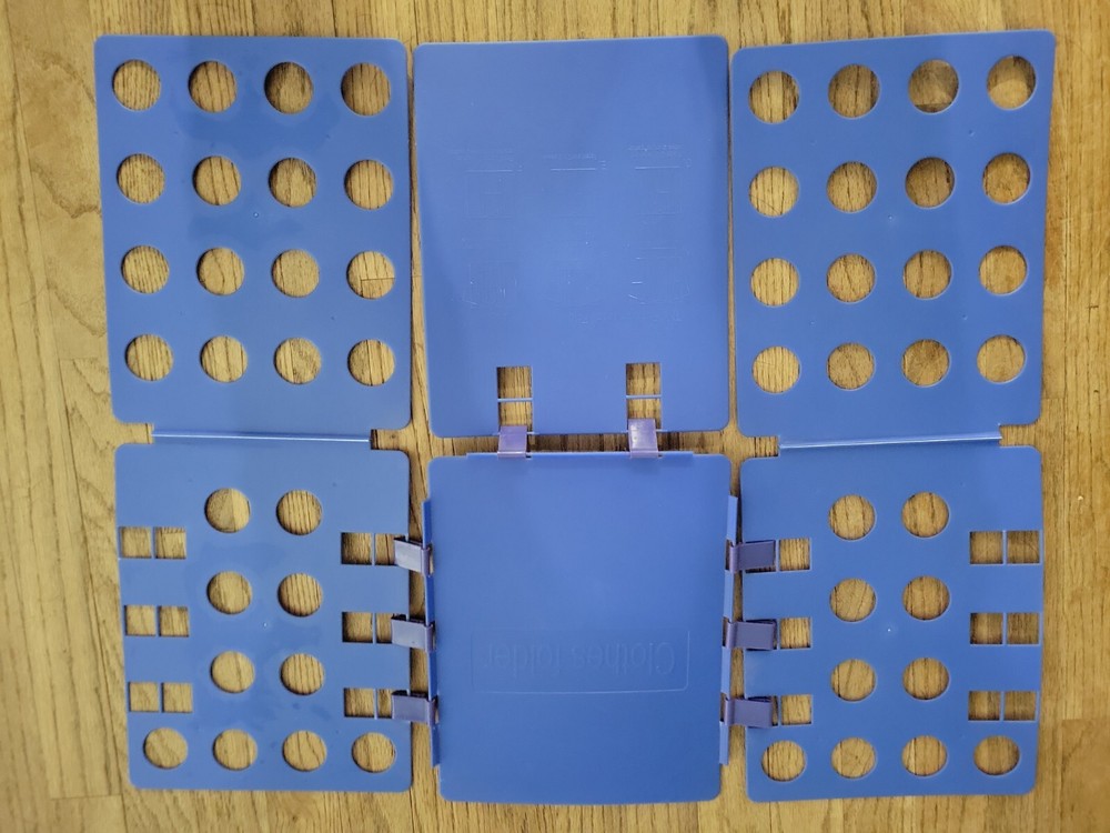 Shirt Clothes Adjustable Plastic Folding Board Flip Folder Blue