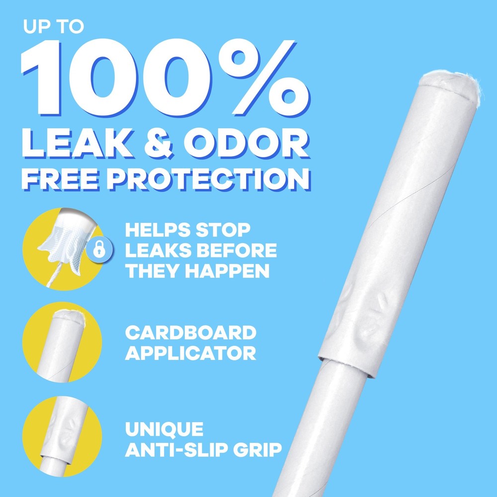 Cardboard Tampons Super Plus Absorbency Unscented 40 Count