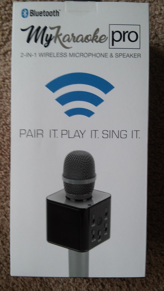 NIB 2-IN-1 My Karaoke Pro Bluetooth Wireless Microphone And Speaker 