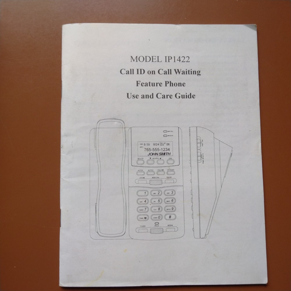 Model IP1422 Call ID On Call Waiting Feature Phone Using Care Guide