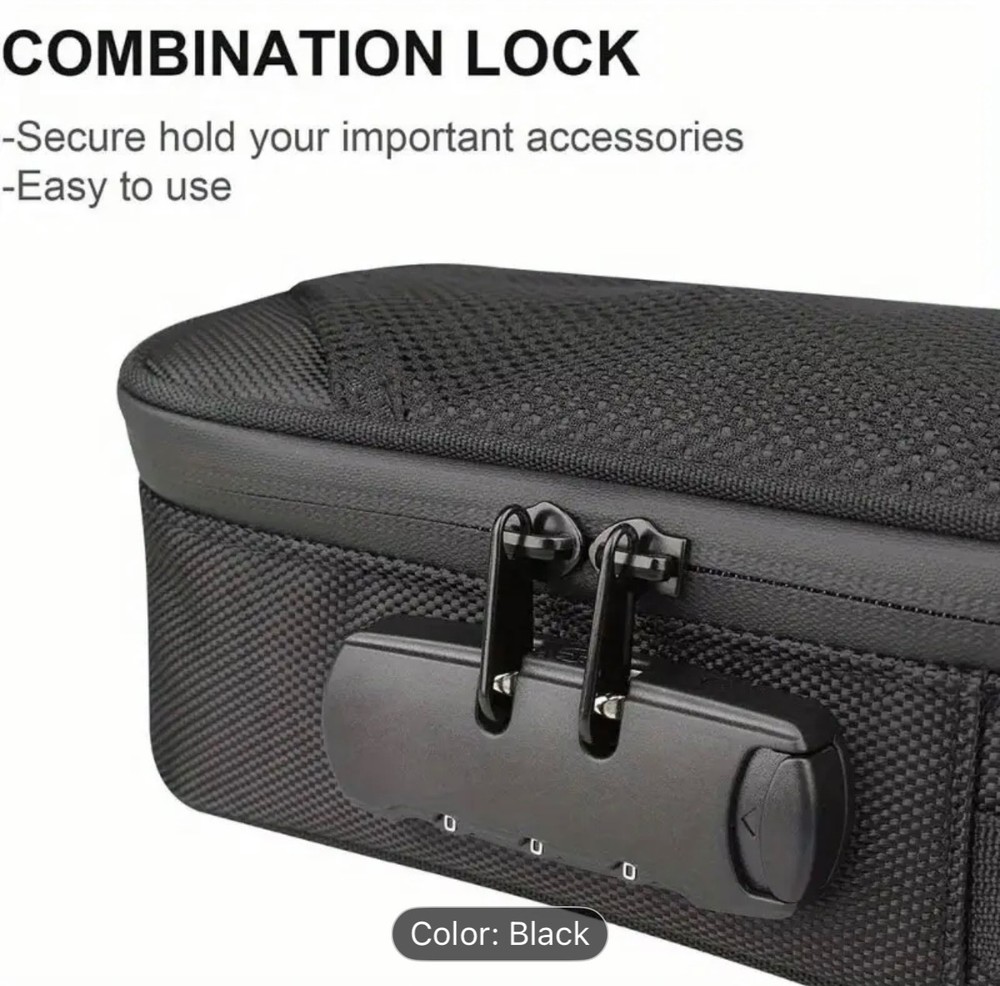 Smell Proof Stash Bag with Carbon Lining & Lock