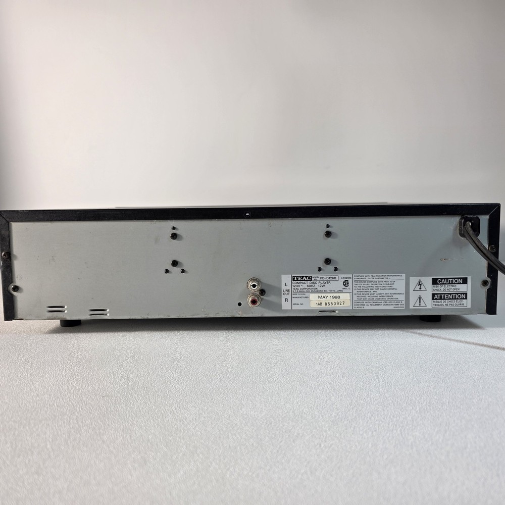 Teac PD-D1260 CD Changer No Remote Tested