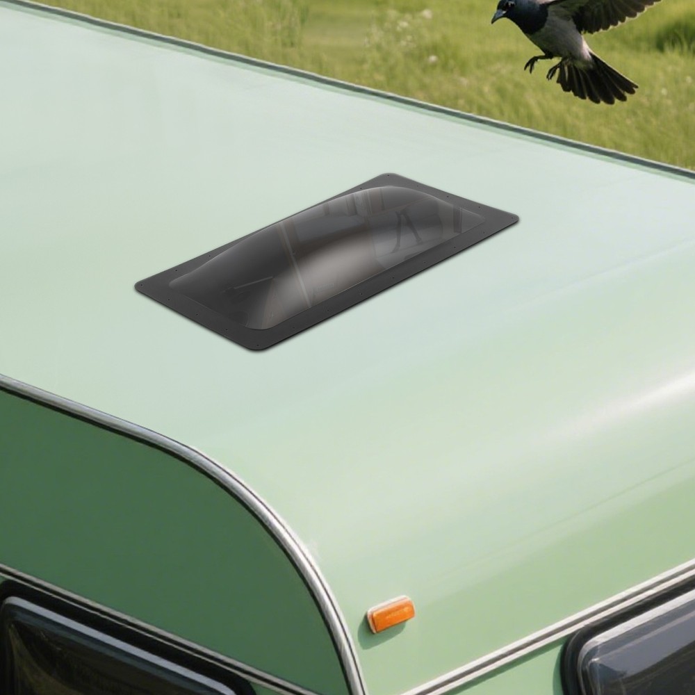 Black 18" x 34" RV Skylight Replacement Cover Camper RV Skylight Outer Cover