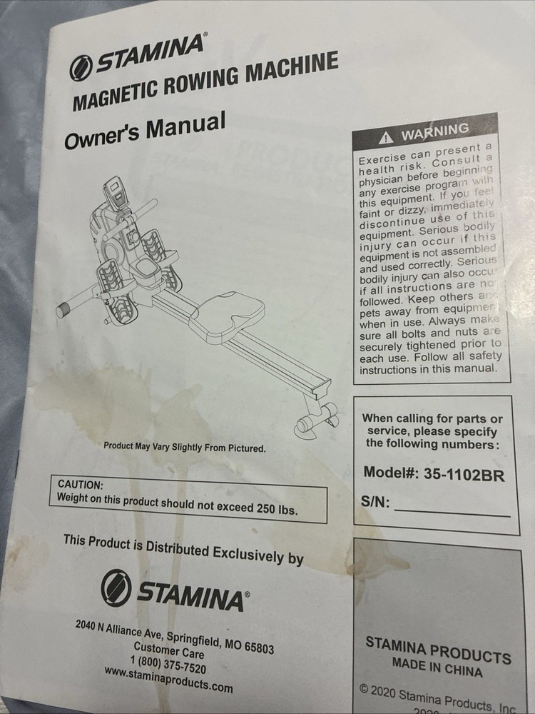 Magnetic stamina 351102 BR Rowing Machine