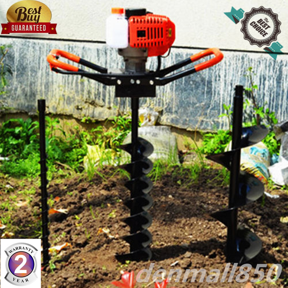 2-Stroke 52CC Earth Auger Digging Machine Gas Powered Post Hole Digger Durable
