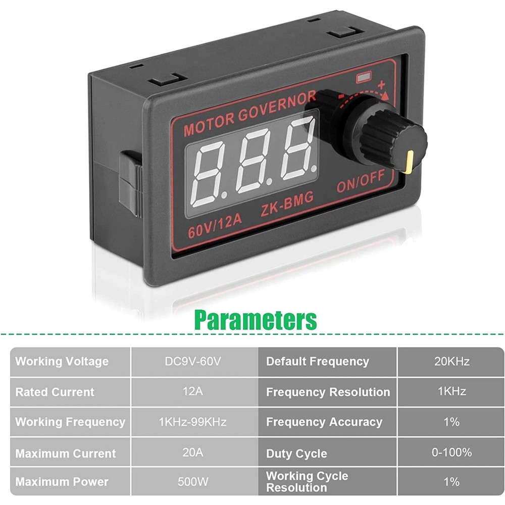 DC 9-60V PWM Speed Controller Unit Digital Encoder Motor Regulation Module