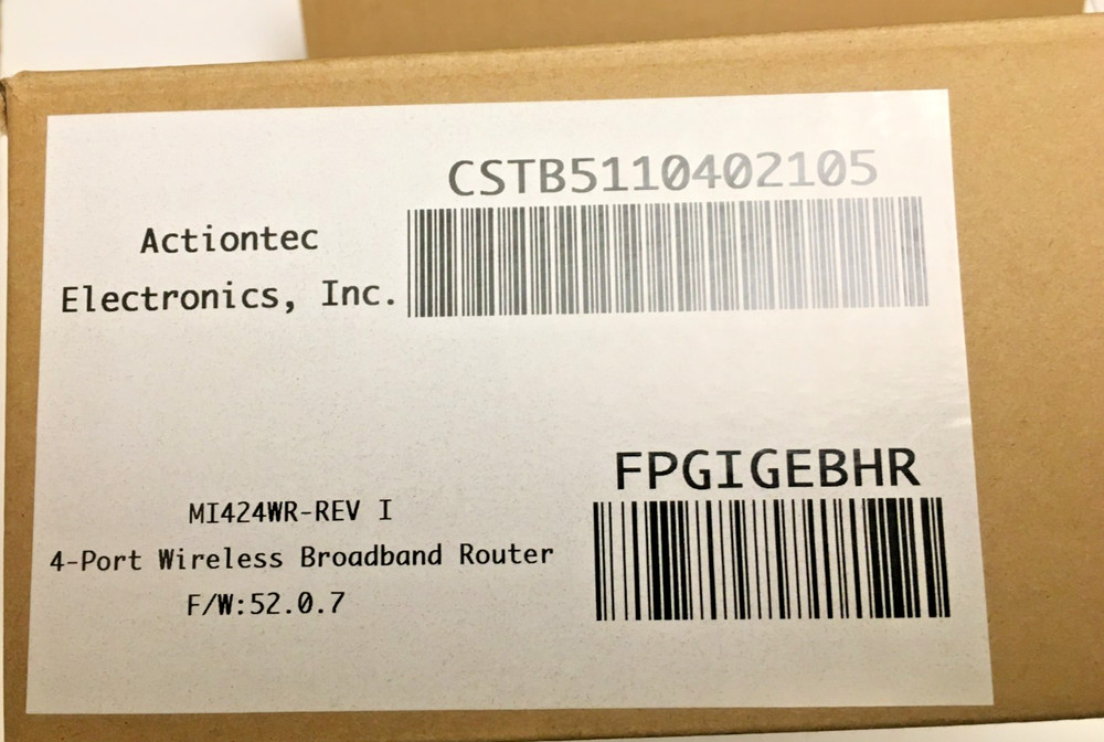 Actiontec Frontier FiOS Router MI424WR  NEW