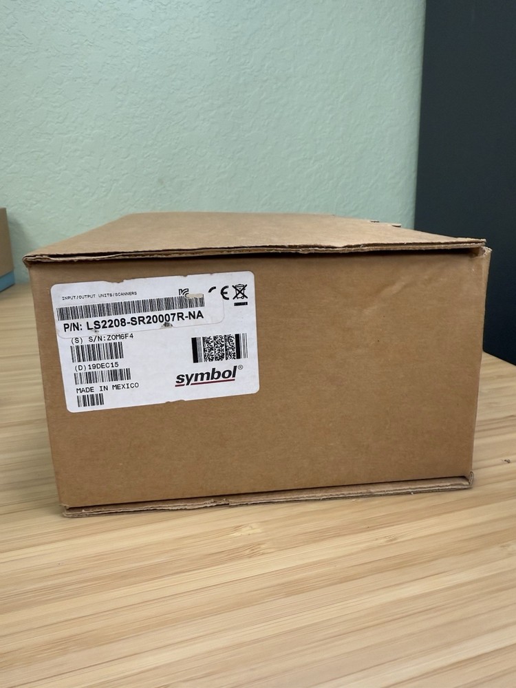 Symbol LS2208-SR20007R-NA Barcode Scanner USB Black – New Open Box