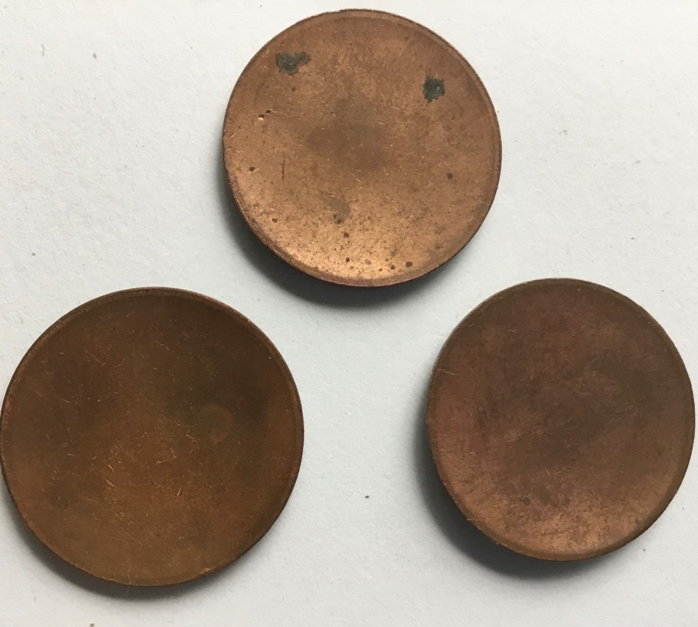 Vintage 1” Enameled Copper 3pcs