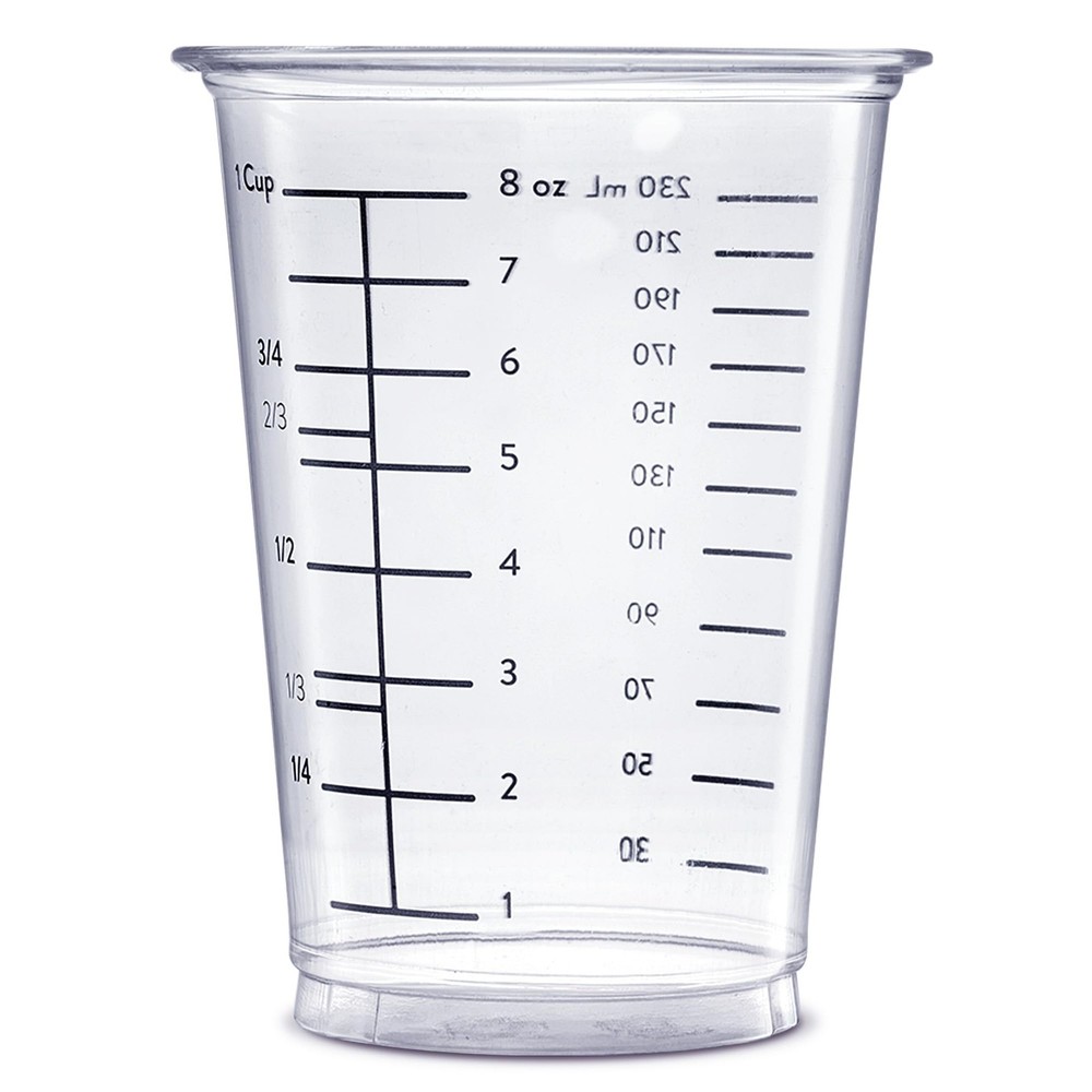 [10 oz. - 50 Count] Multipurpose Disposable Plastic Measuring Cups - Baking, Co