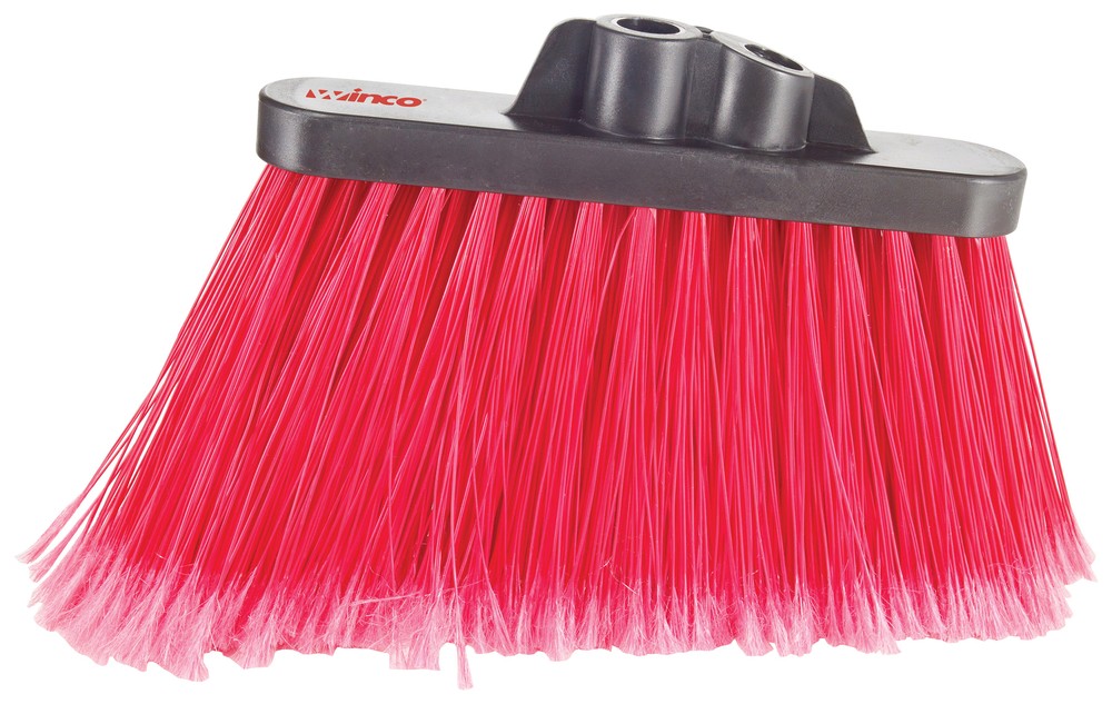 Angle Broom Head (Only), Flagged, Red Bristle, Medium Duty (12 Each)