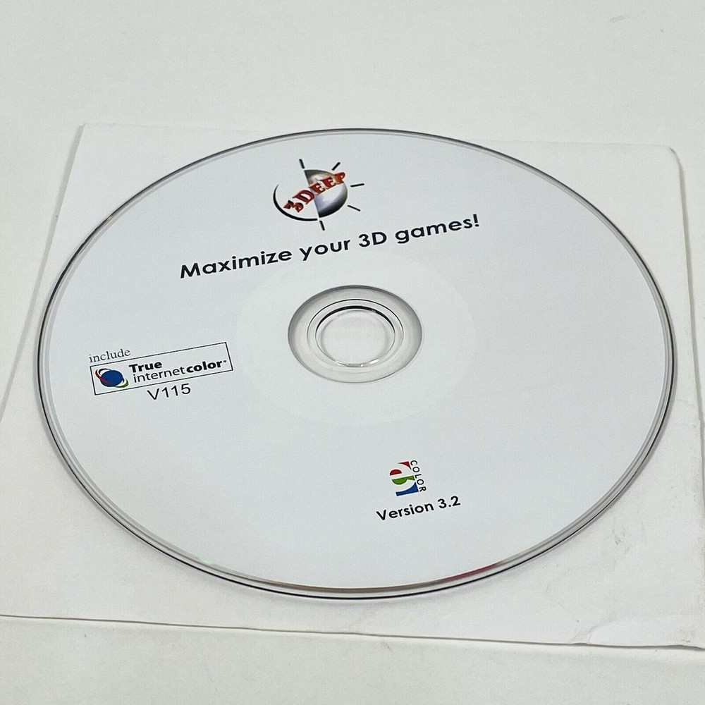3Deep Maximize your 3D games! Version 3.2 PC CD-ROM Software