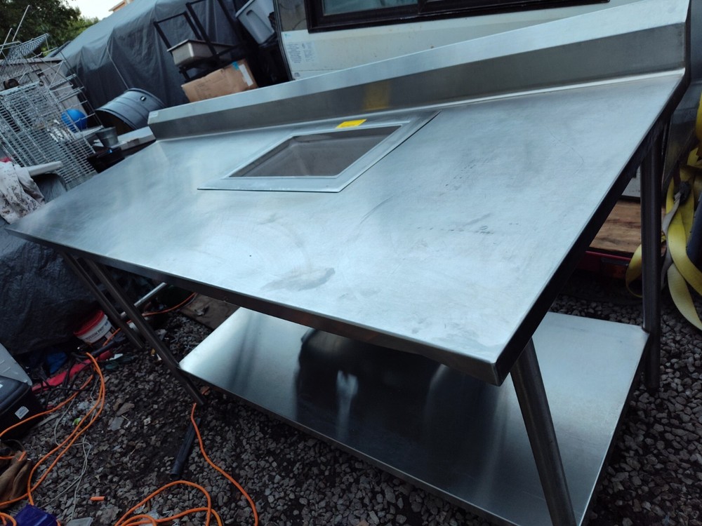 Prep Table With Dropin Refrigerated Cooler