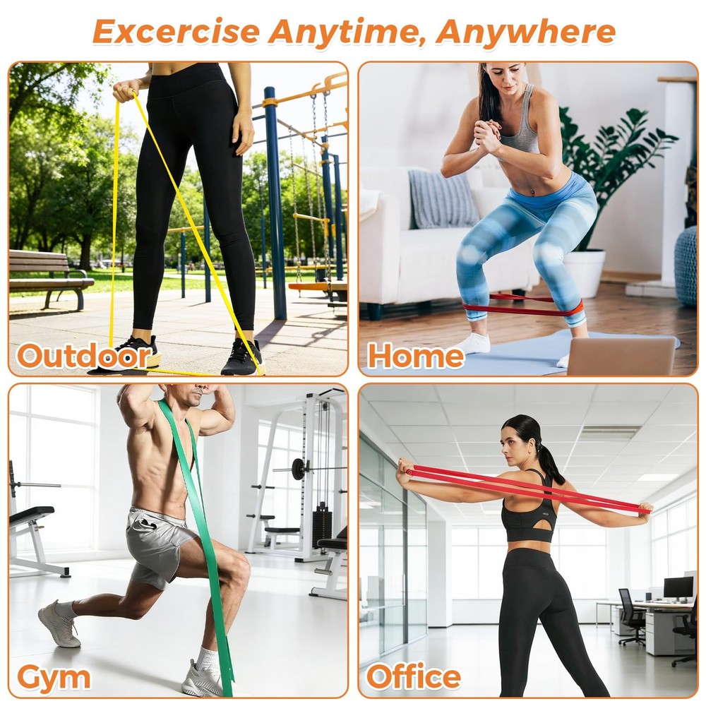 Resistance Bands for Working Out, Pull Up Exercise Bands for Home Workouts Tr...