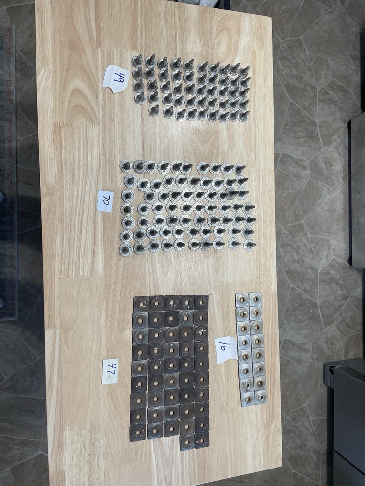 Used snowmobile Studs 2 Sizes And Mixed Washers