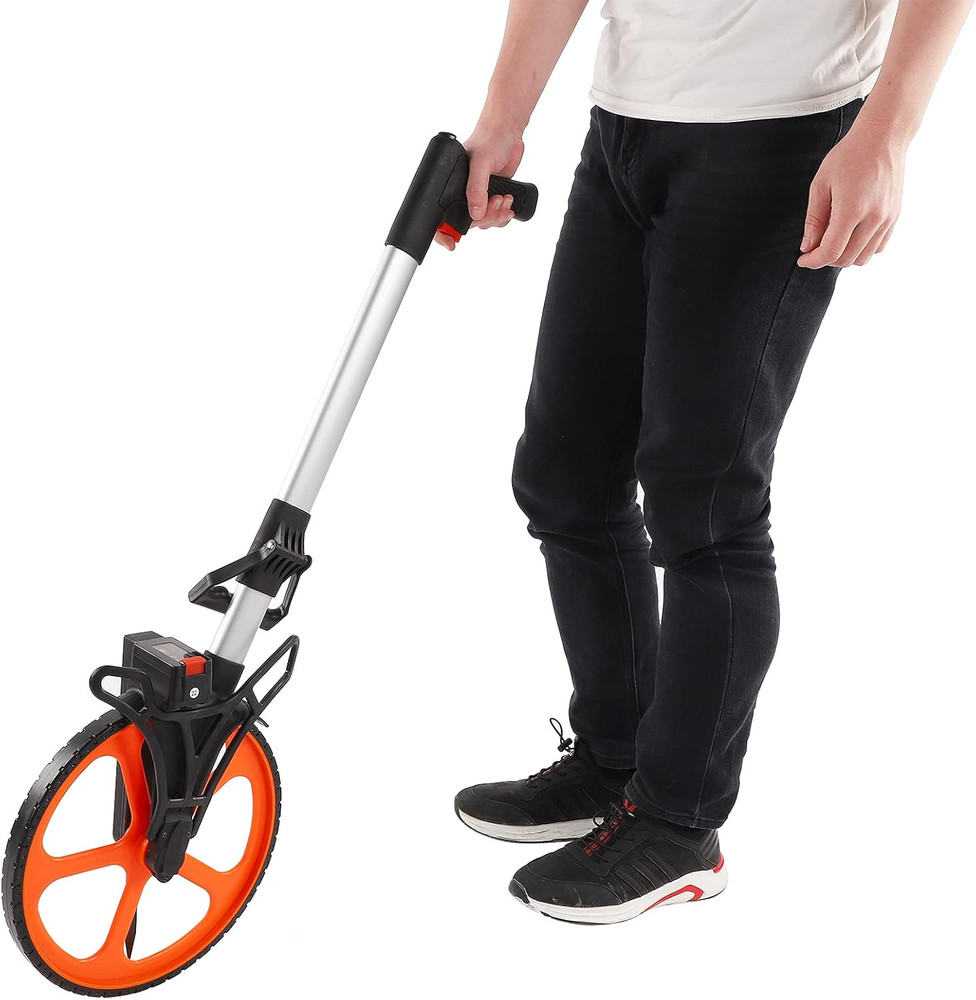Precision Measuring Wheel - 9999.9M/9999.9Ft Range with Counter
