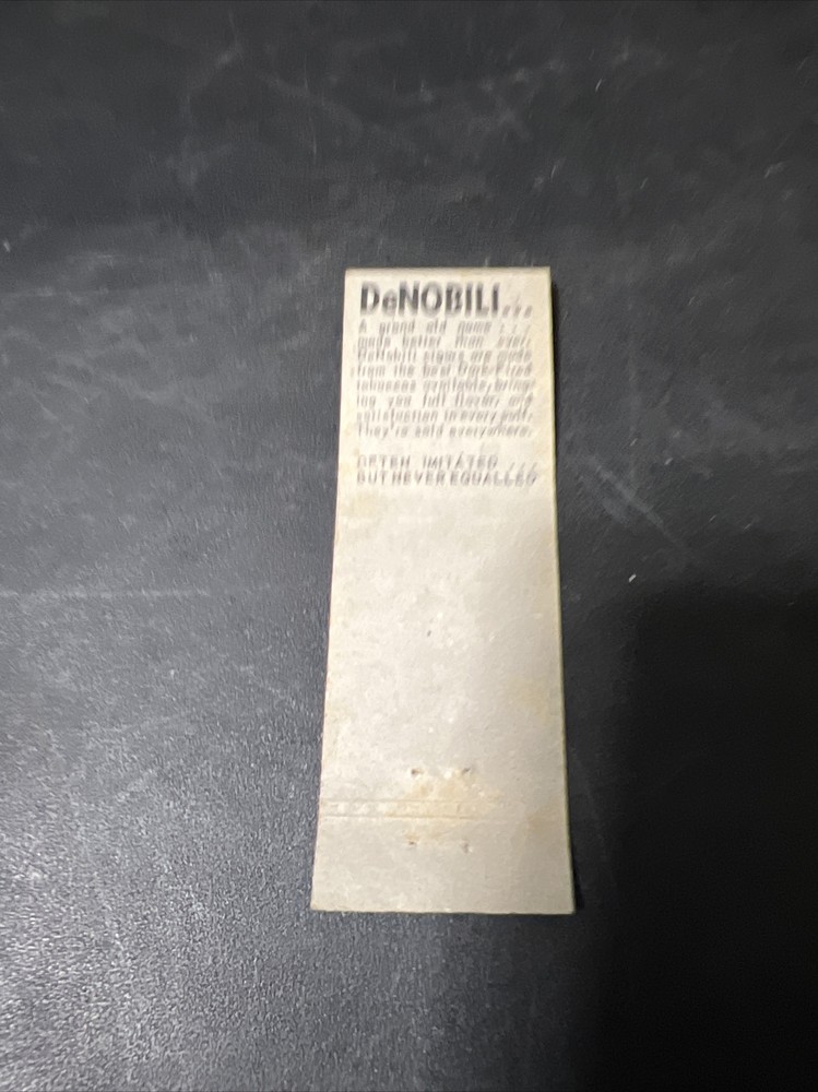 Vintage Early Matchbook DeNabili Cigars