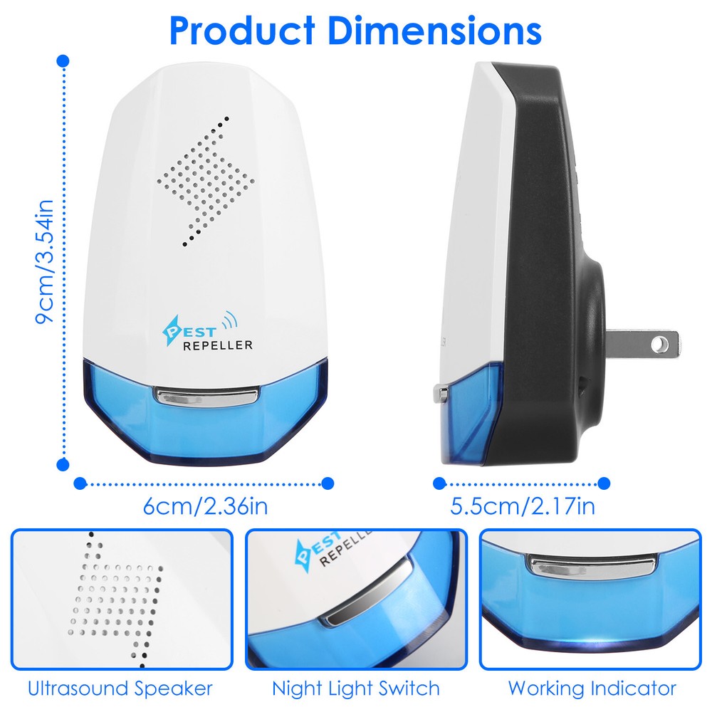 2Packs Mouse , Upgraded Pest & for Mosquitoes