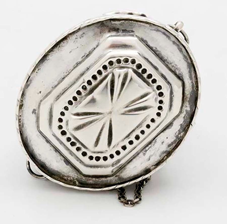 Dutch 833 Silver PEPPERMINT BOX c1880