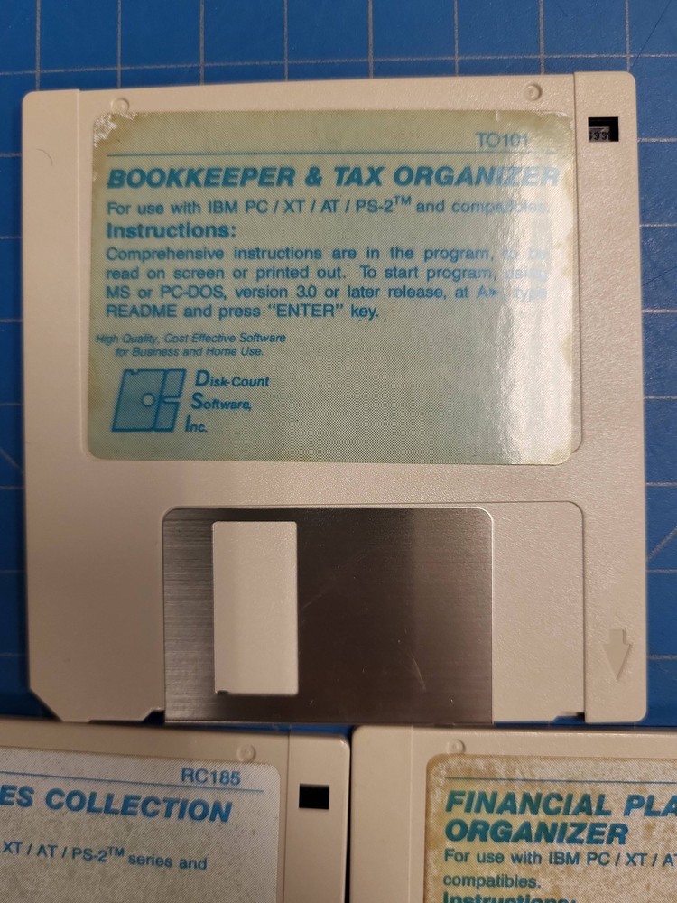 Disk-Count Software IBM PC 3 Disk Lot Receivables Collection Financial