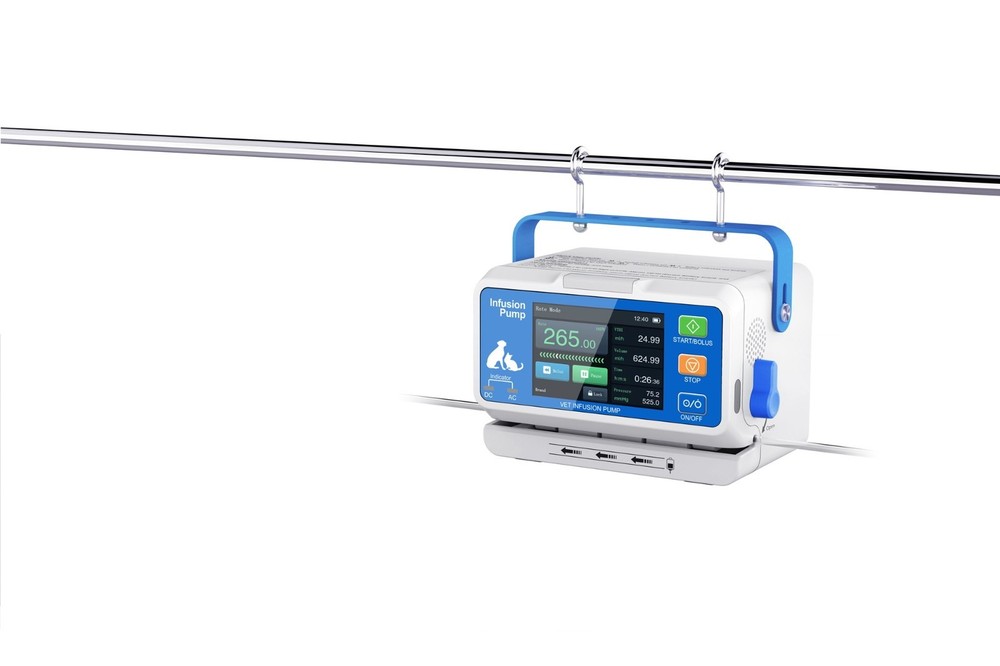 VET Infusion pump with touchscreen, dual CPU, multi-mode operation, waterproof