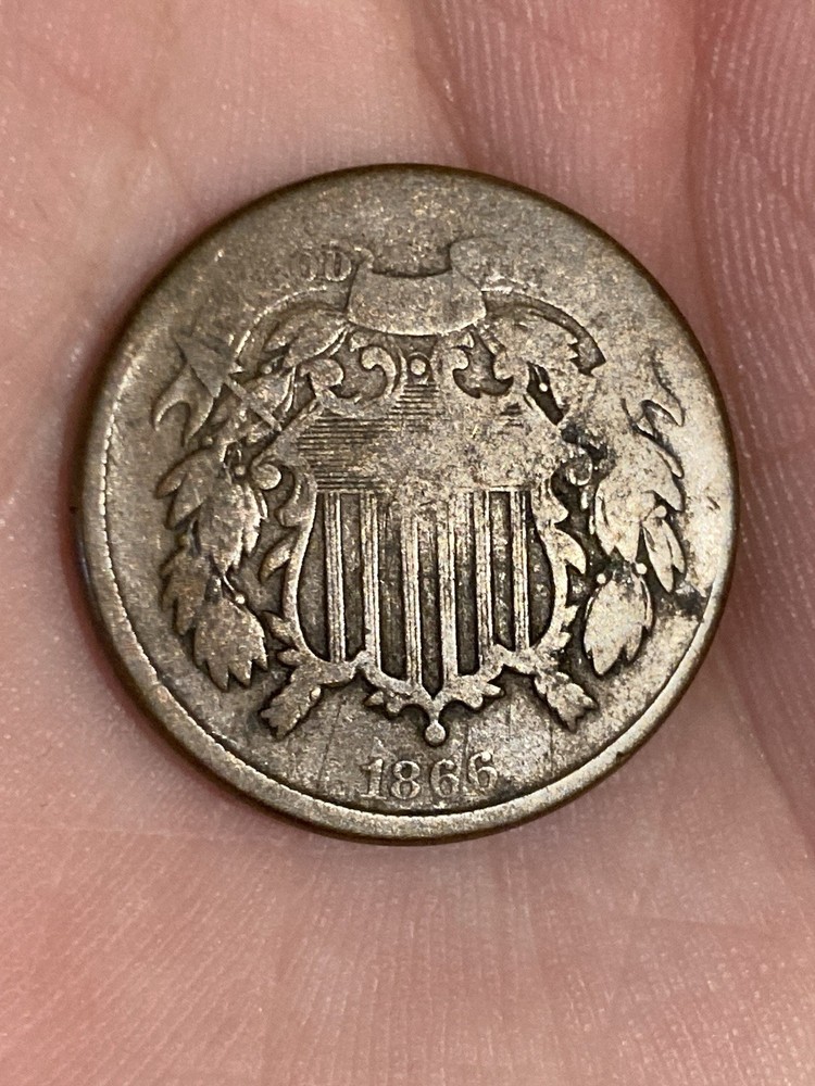1866 Two Cent Piece Good