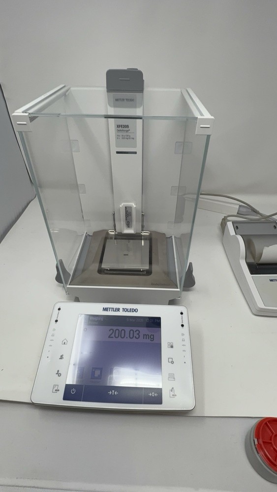 Mettler Toledo XPE205DR Analytical Balance 220g/0.01 Static Detect w/Printer