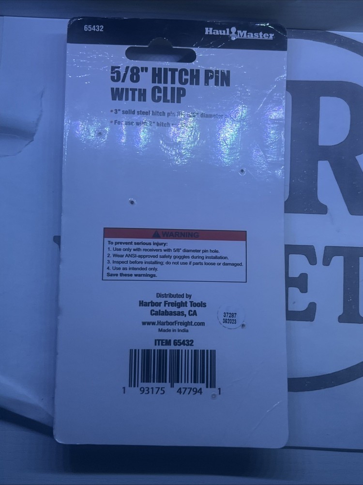Hitch Pin with clip. Brand New