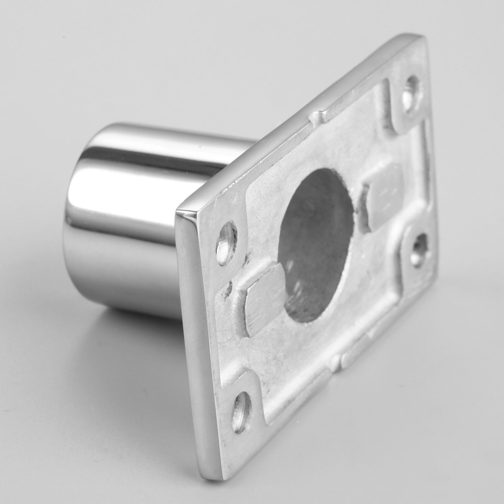 Boat Marine Stainless Steel Tube Hand Rail 90° 7/8" Rectangular Base for 1" Pipe