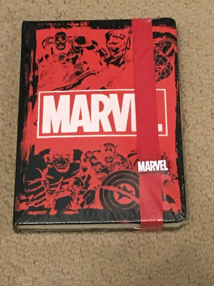 Marvel Leather Notebook w/ Bookmark & Pin