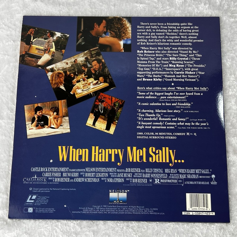 When Harry Met Sally Laserdisc - 1989