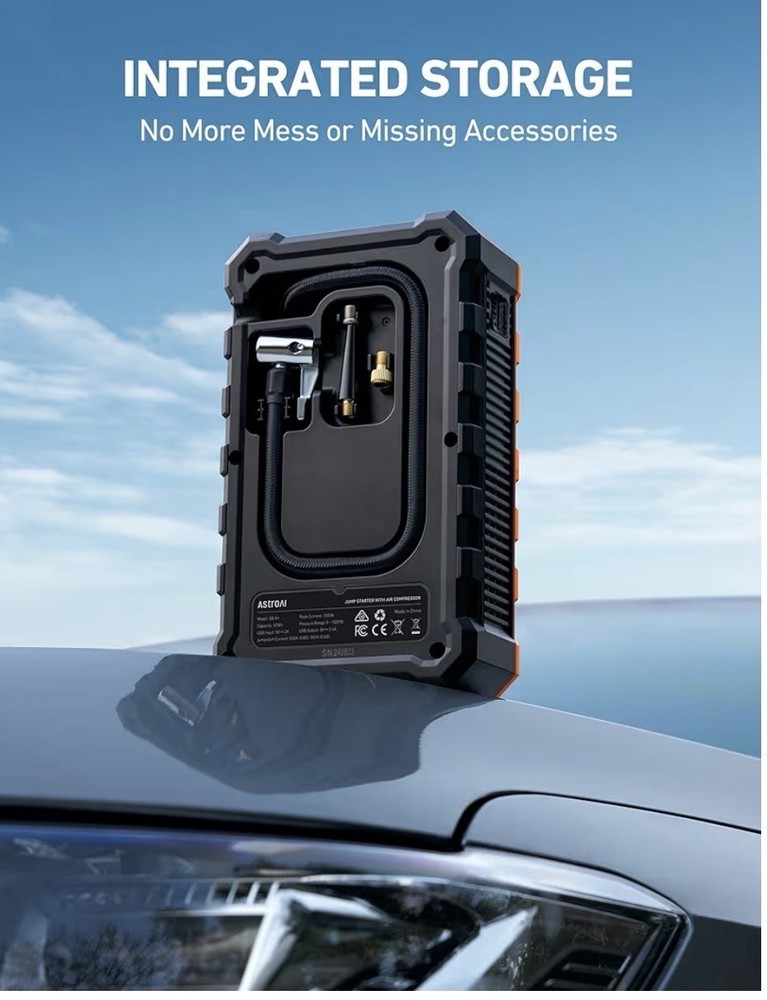 Astroai Jump starter with Air Compressor Model S8 Air