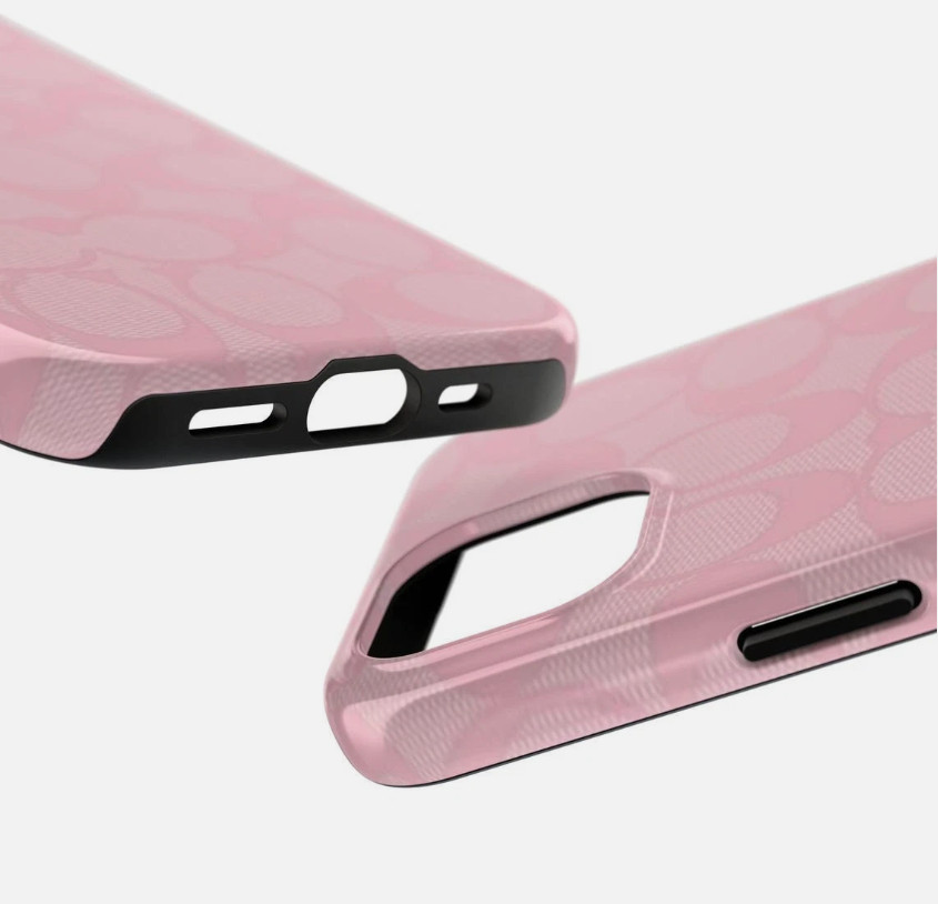 Pink Coach Style iPhone Case Elegant Luxury Hard Protective Cover