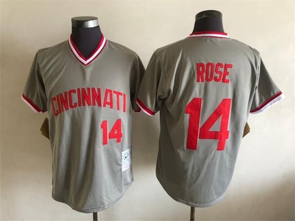 #14 Pete Rose Jersey Retro Gray