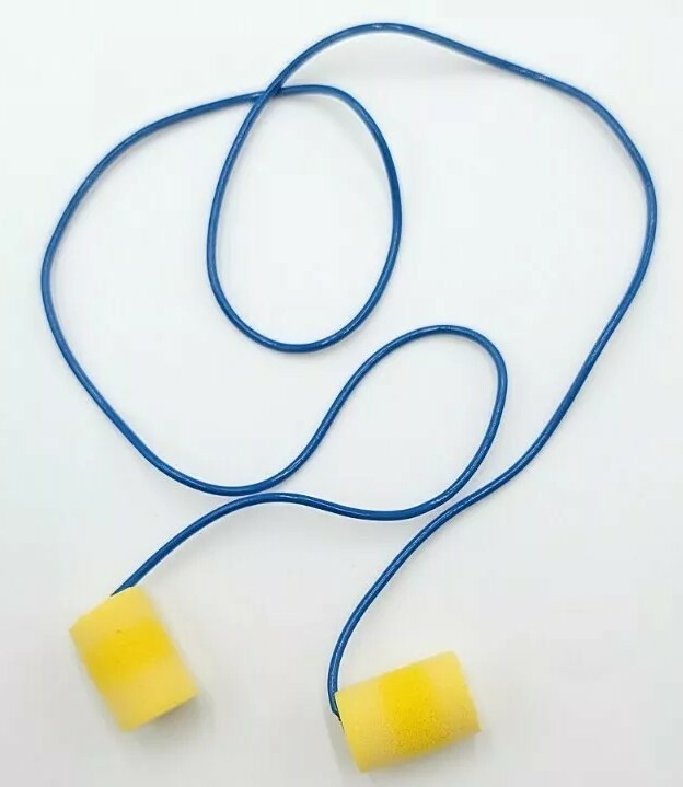 Ear Plugs Cord/Corded/Neck String/Connected/ 3m Classic Soft Ear Plugs 10 Pairs