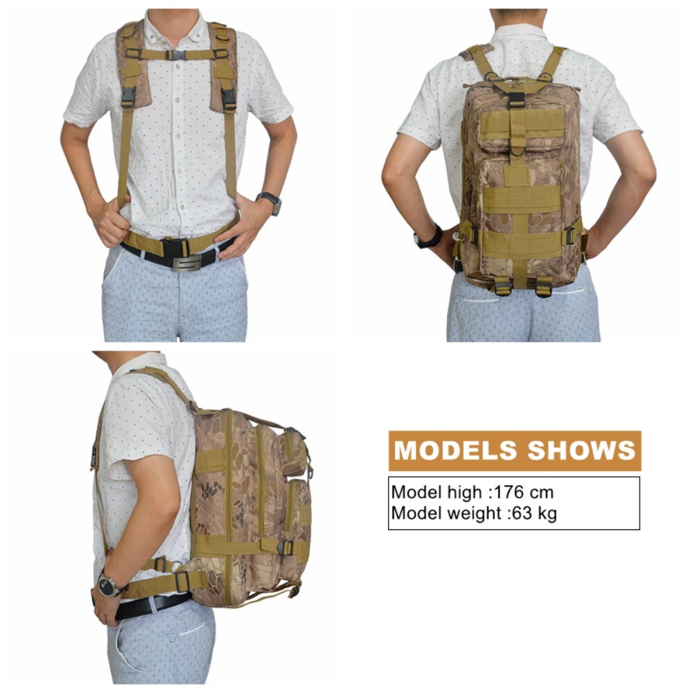 Molle Assault Pack Military Tactical Army Backpack Bug Out Bag Rucksack Daypack