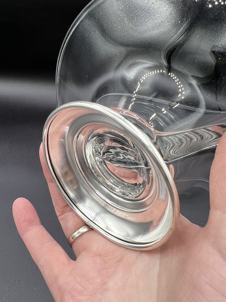 Vintage Frank M. Whiting Co. Sterling Silver Footed Two Compartment Candy Dish