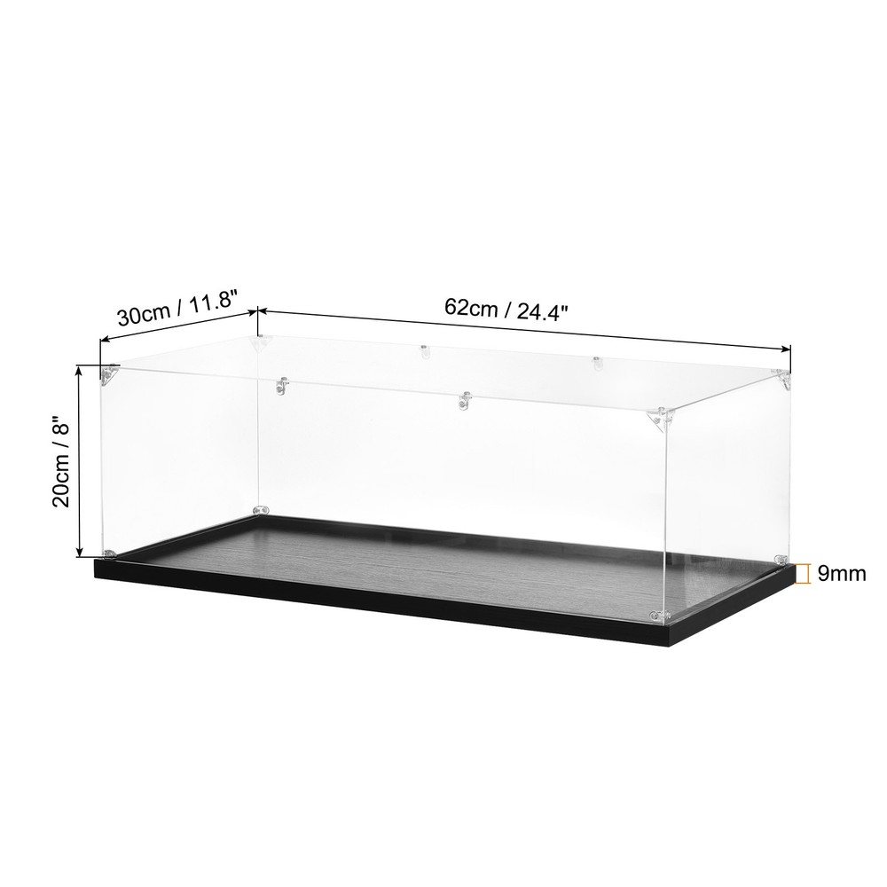 Acrylic Display Case, 11.8"x24.4"x8" Clear Display Box Assemble Dustproof