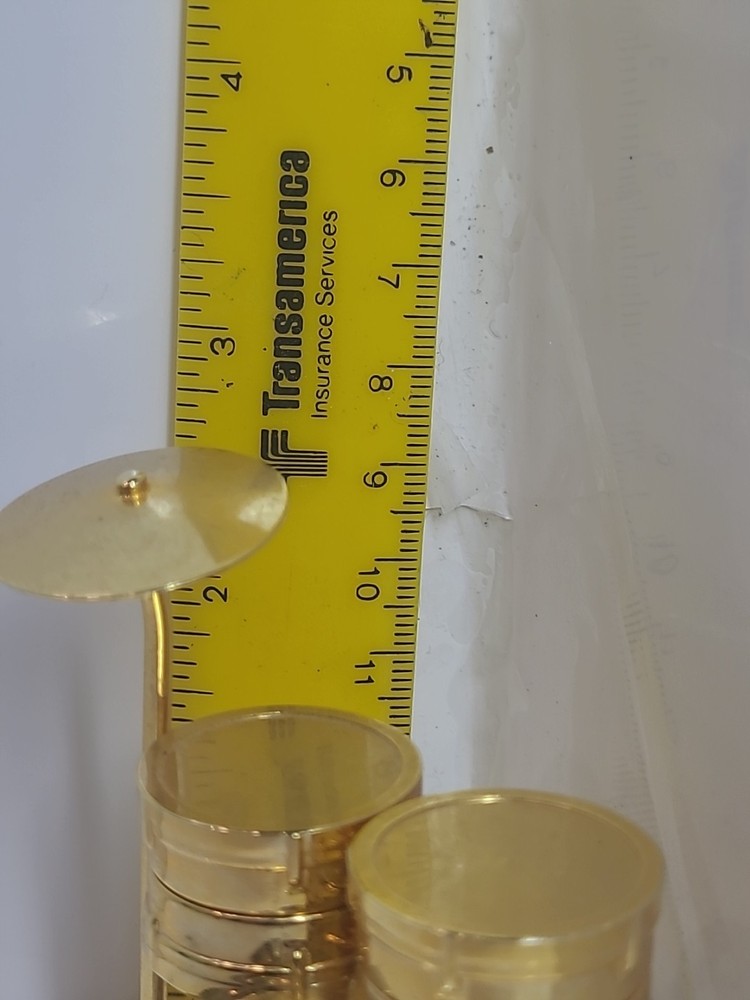 Drumset Clock - Silver & Goldtone - Platinum Brand