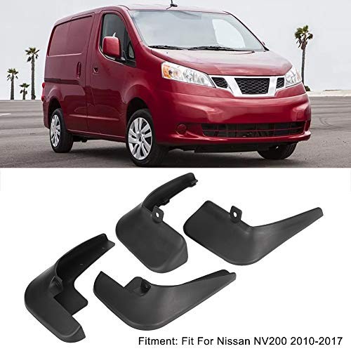Car Mud Flaps for NV200 2010 2017, 4Pcs Mudguards Replacement, Plastic, Front