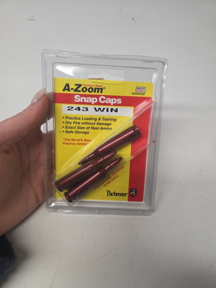 (3) A-Zoom .243 Win Snap Caps In Packaging
