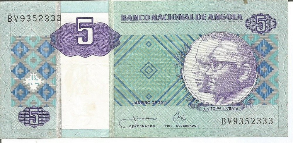ANGOLA  5 KWANZAS 2011